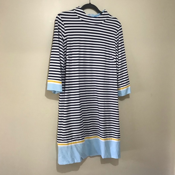 J.McLaughlin Dresses & Skirts - J.McLaughlin Nautical Dress Striped Blue Sz XL